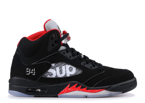 Air jordan Shoes 5 Retro X Supreme "BLACK" 824371 001