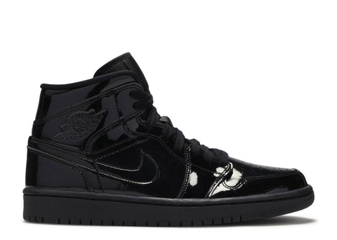 Air Jordan 1 Mid WMNS " Triple black Patent leather" BQ6472 002