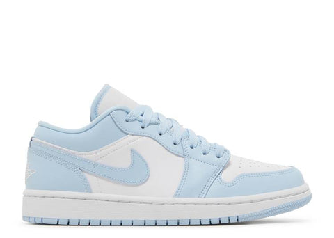 Womens Air Jordan 1 Low "WHITE ICE BLUE/ALUMNUM" DC0774 141