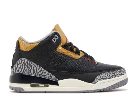 Air Jordan shoes 3 Retro Wmns "BLACK CEMENT GOLD" CK9246 067