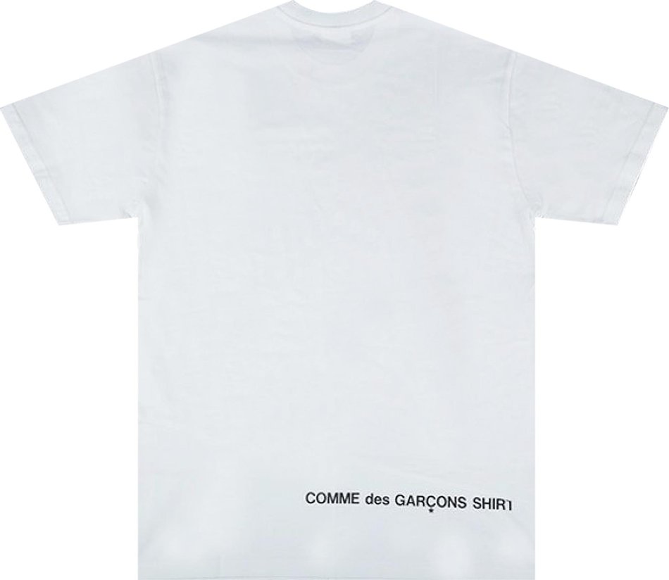 SUPREME x Commes des Garcons Box Log Split T Shirt White