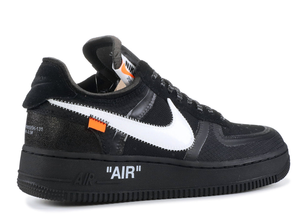 THE 10: NIKE AIR FORCE 1 LOW OFF WHITE "BLACK" AO4606 001