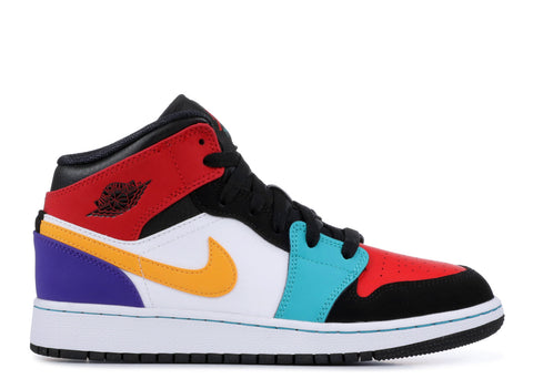 Air Jordan 1 Mid GS "MULTI COLOR" 554725 125