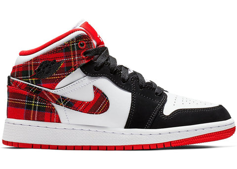 Air Jordan 1 Mid "White Plaid" 554725 607