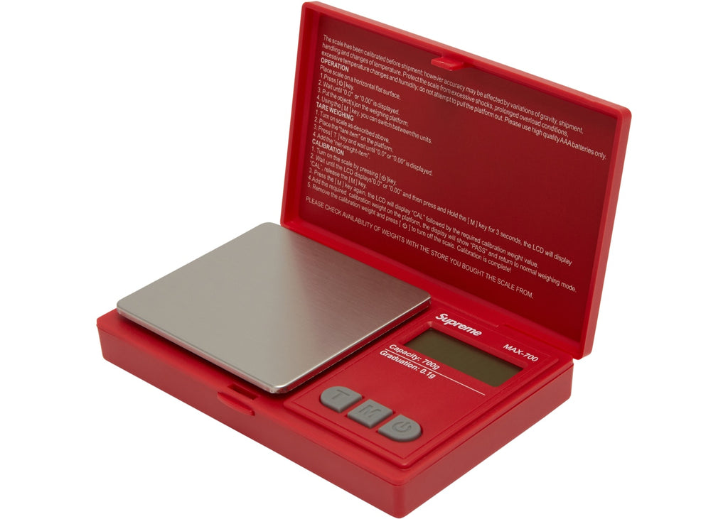 Supreme AWS MAX-700 Digital Scale Red