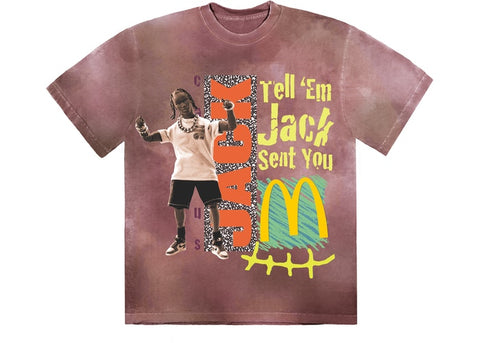 Travis Scott x McDonald's  "Jack Smile T-Shirt II" T-Shirt Berry/Multi