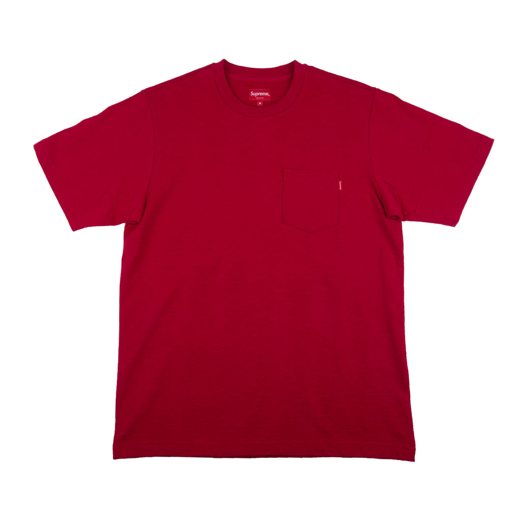 SUPREME POCKET TEE CRANBERRY SS18