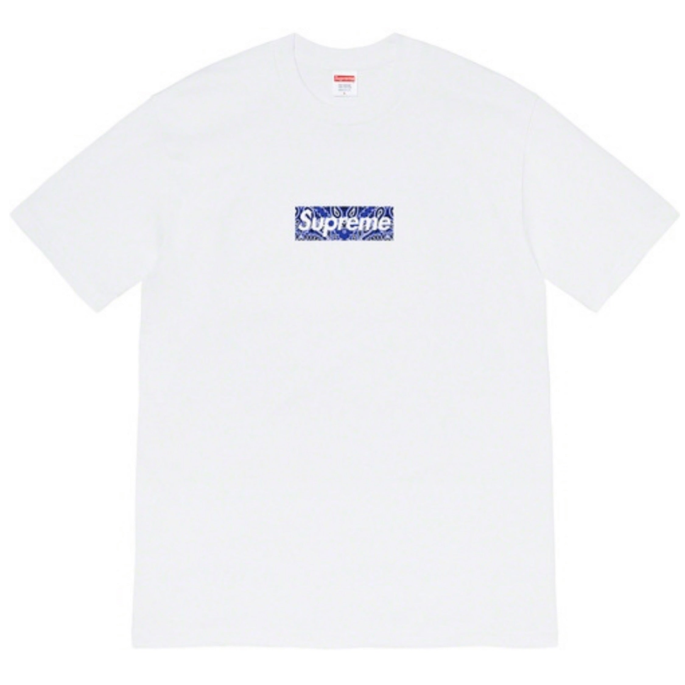 Supreme Box Logo Tee "BANDANA BLUE" FW19