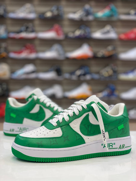 Louis Vuitton x Nike Air Force 1 Green | Size 9.5, Sneaker in Green/White