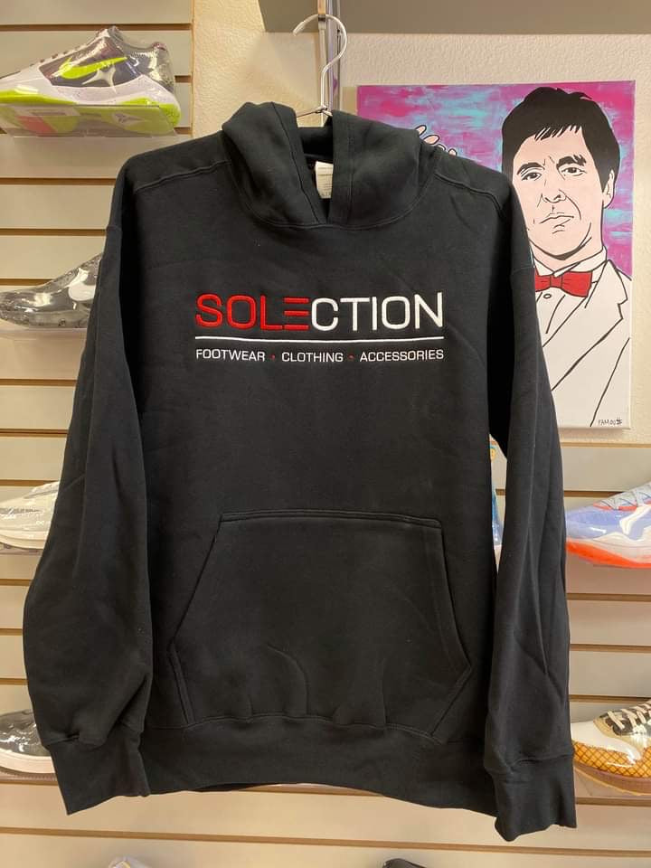 SOLECTION “Front Embroidered Logo” Hoodie” Black