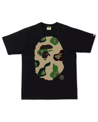 BAPE HEAD " GREEN APE CAMO" TEE BLACK