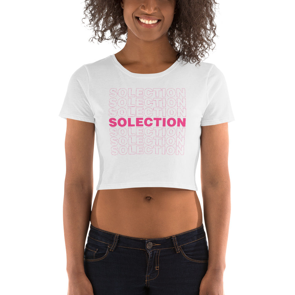 SOLECTION Women’s Pink Logo  Crop Tee