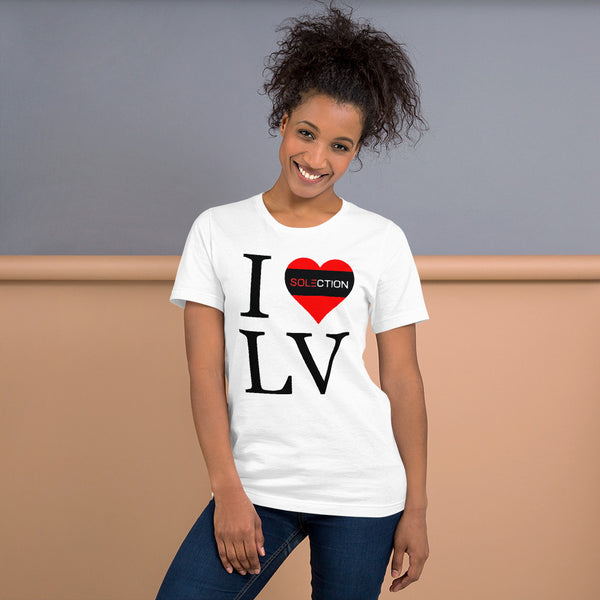 SOLECTION I Love LV Unisex Short Sleeve Jersey T-Shirt