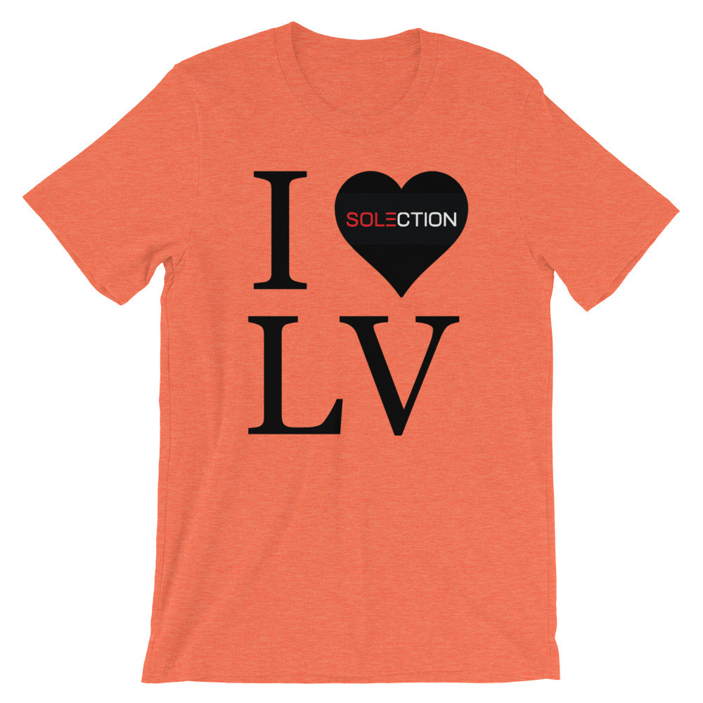 SOLECTION I Love LV Unisex Short Sleeve Jersey T-Shirt Gold / S