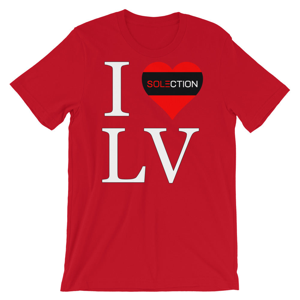 SOLECTION I Love LV - Ladies Short Sleeve Jersey T-Shirt Gold / M