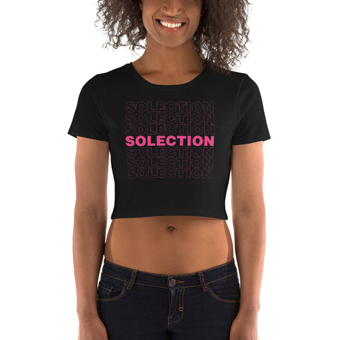 SOLECTION Women’s Pink Logo  Crop Tee