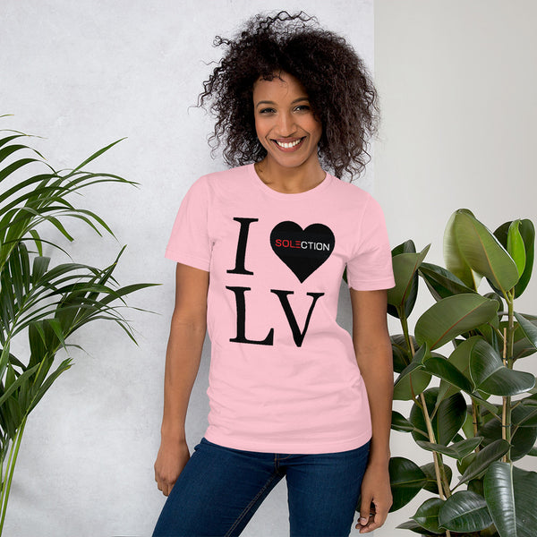 SOLECTION I Love LV Unisex Short Sleeve Jersey T-Shirt